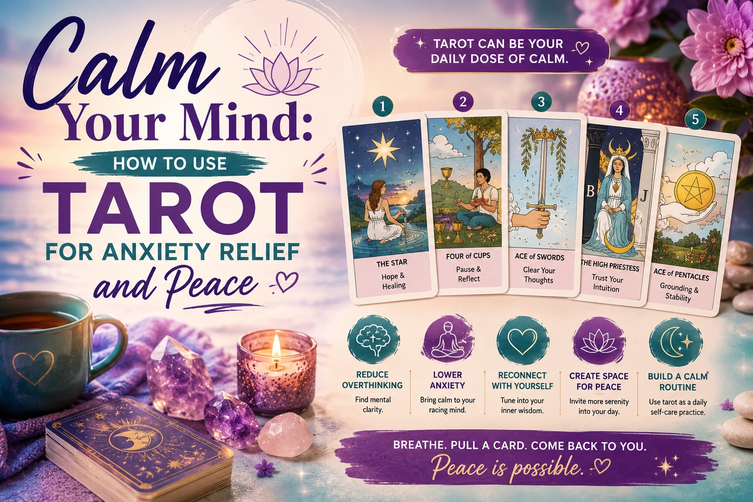 Calm Your Mind: How to Use Tarot for Anxiety Relief and Peace