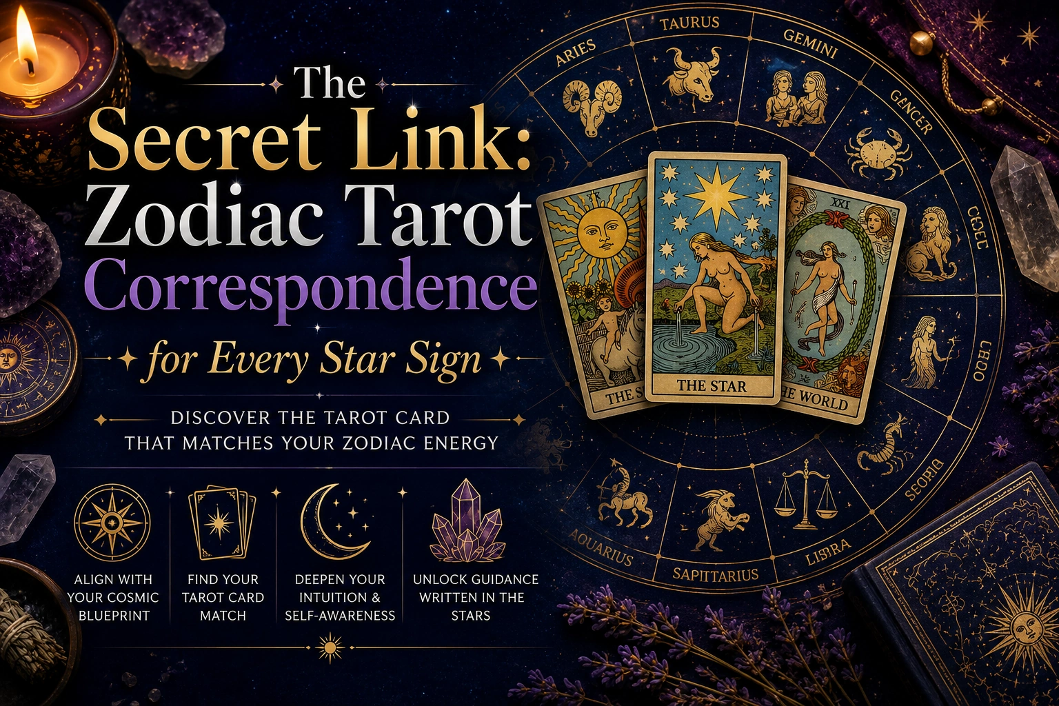 The Secret Link: Zodiac Tarot Correspondence for Every Star Sign